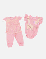 Conjunto para Bebé de Blusa + Body + Pantalón