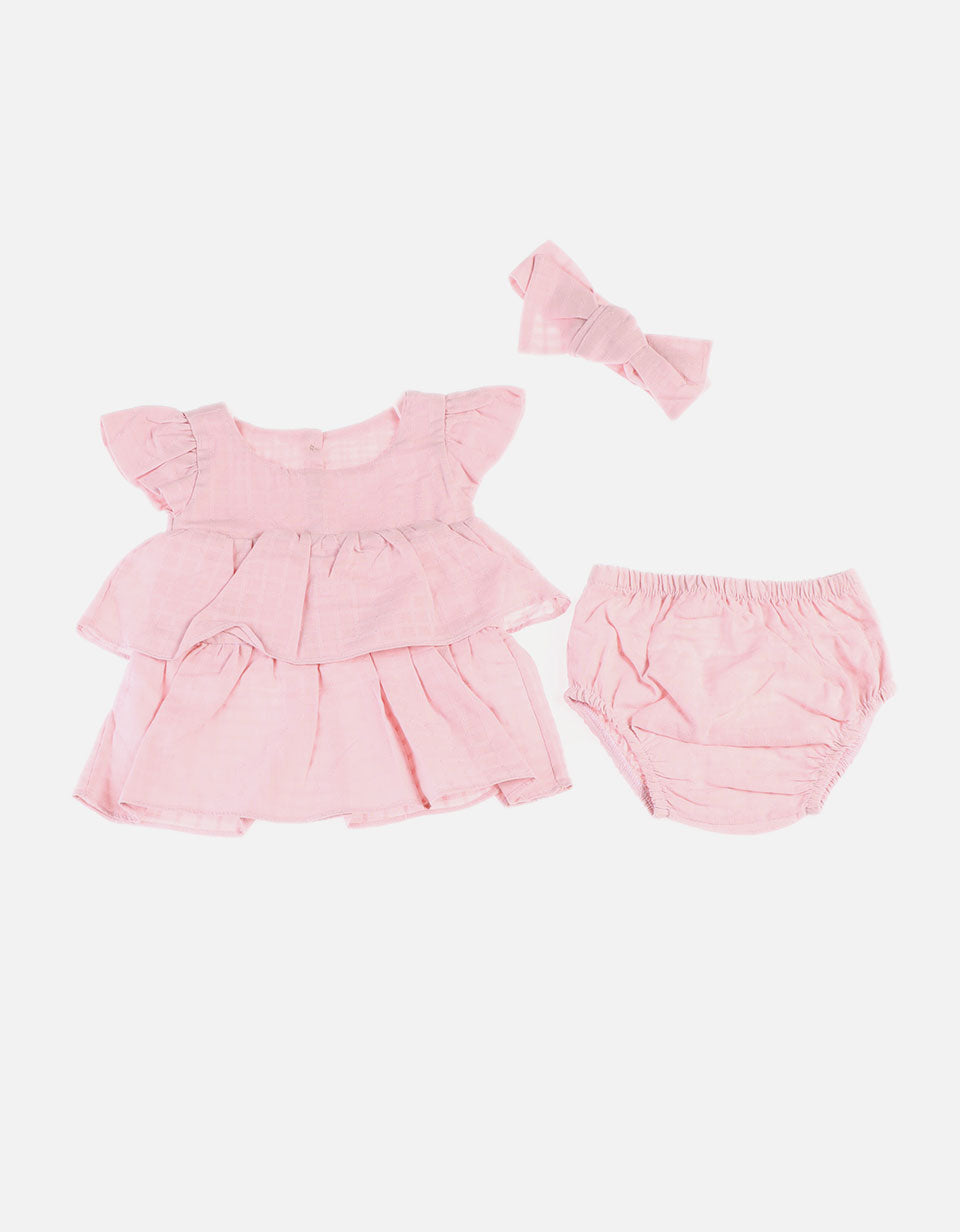 Set para Bebé de Vestido + Panti + Balaca
