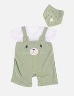 Conjunto Overol + Camiseta + Pañoleta para Bebé