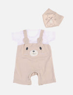 Conjunto Overol + Camiseta + Pañoleta para Bebé