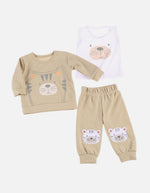 Conjunto Sudadera para Bebé de Buzo + Body + Pantalón