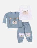 Conjunto Sudadera para Bebé de Buzo + Body + Pantalón