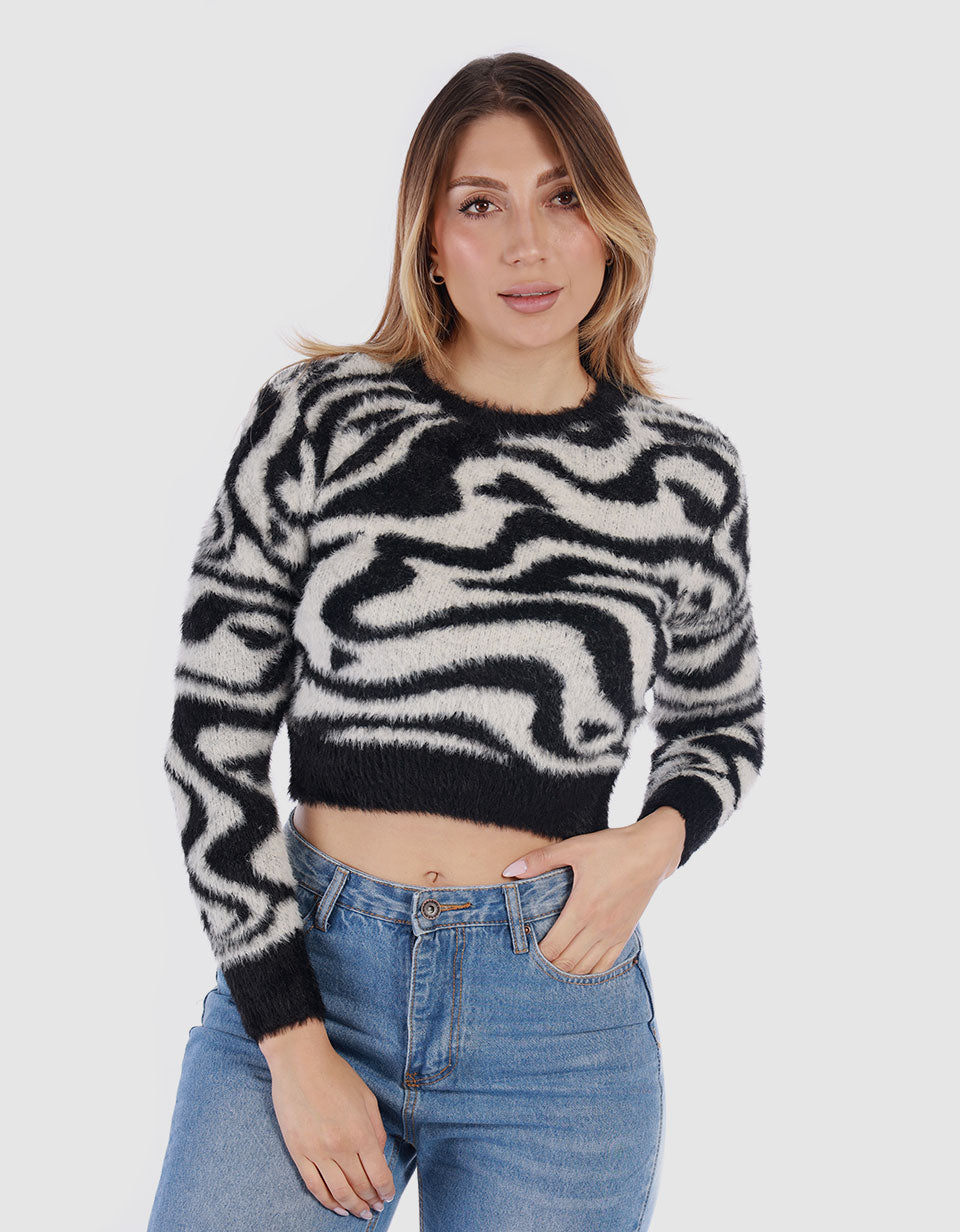 Suéter estampado Mujer