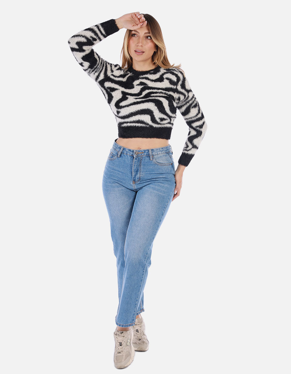 Suéter estampado Mujer
