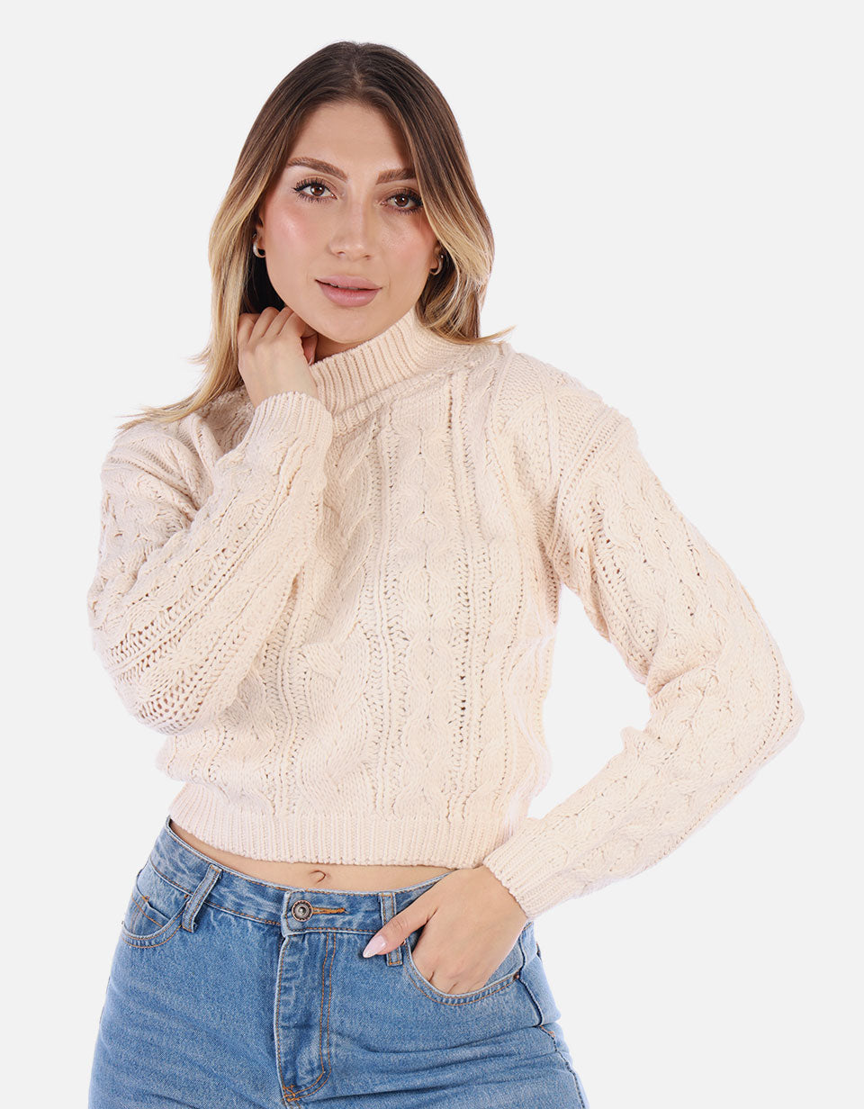 Suéter trenzado Mujer