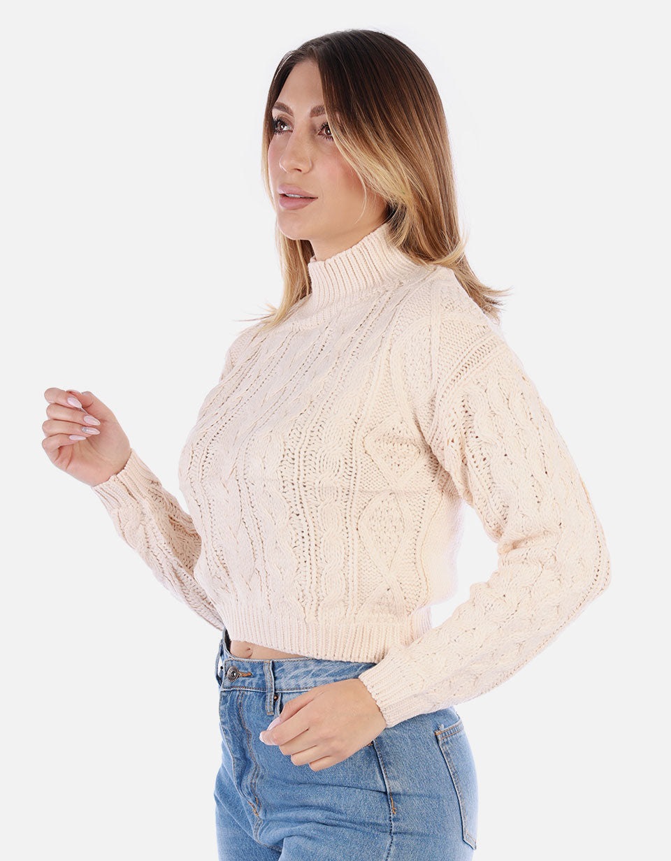 Suéter trenzado Mujer