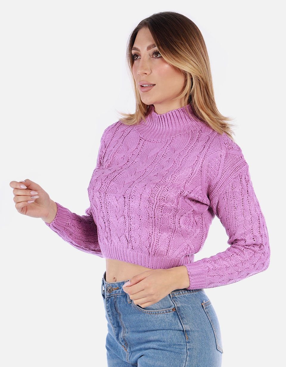 Suéter trenzado Mujer