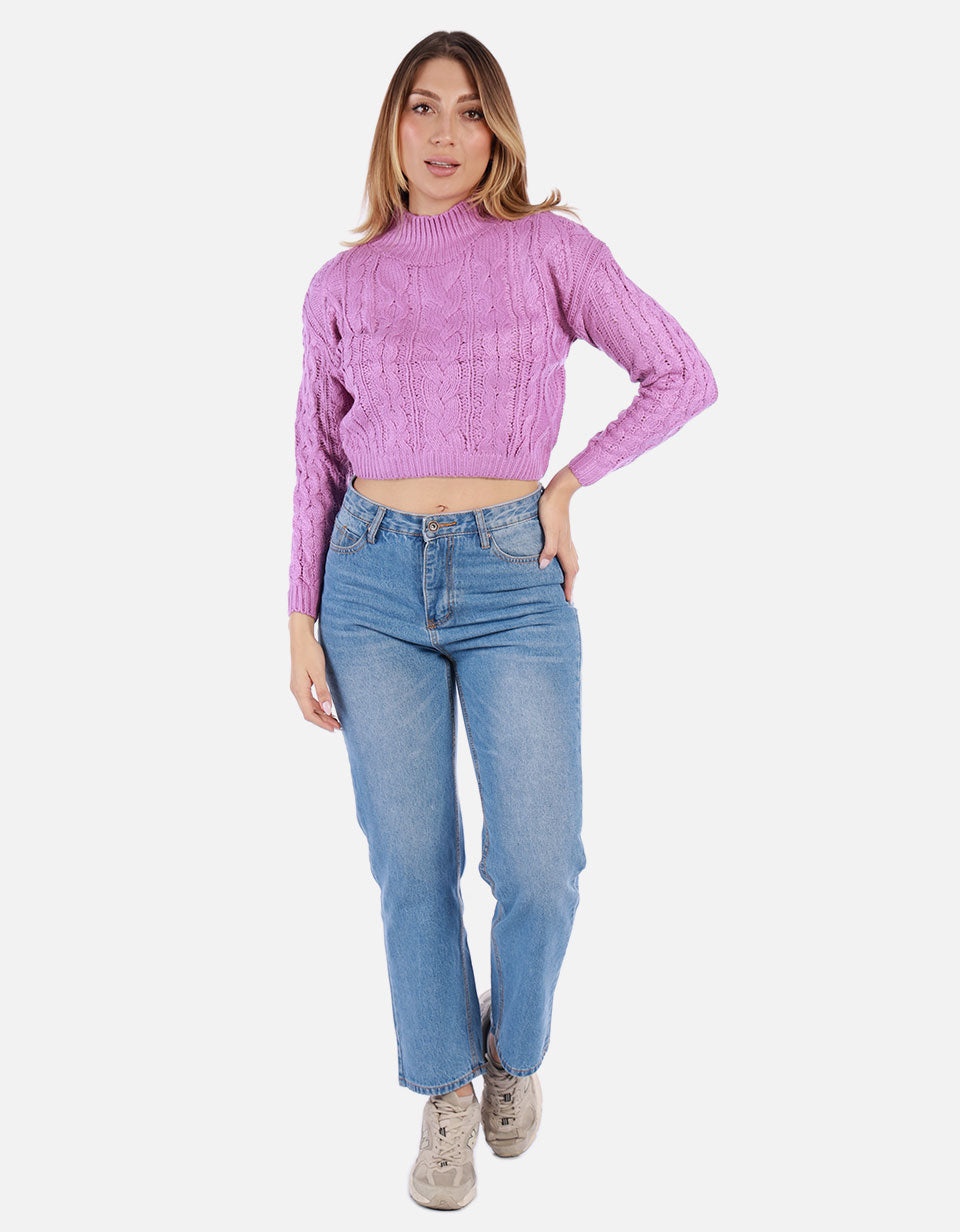 Suéter trenzado Mujer