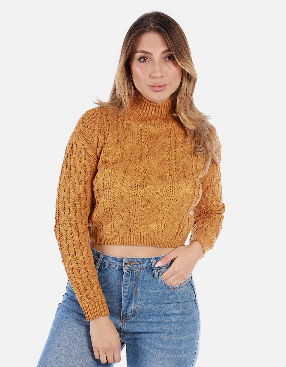 Suéter trenzado Mujer