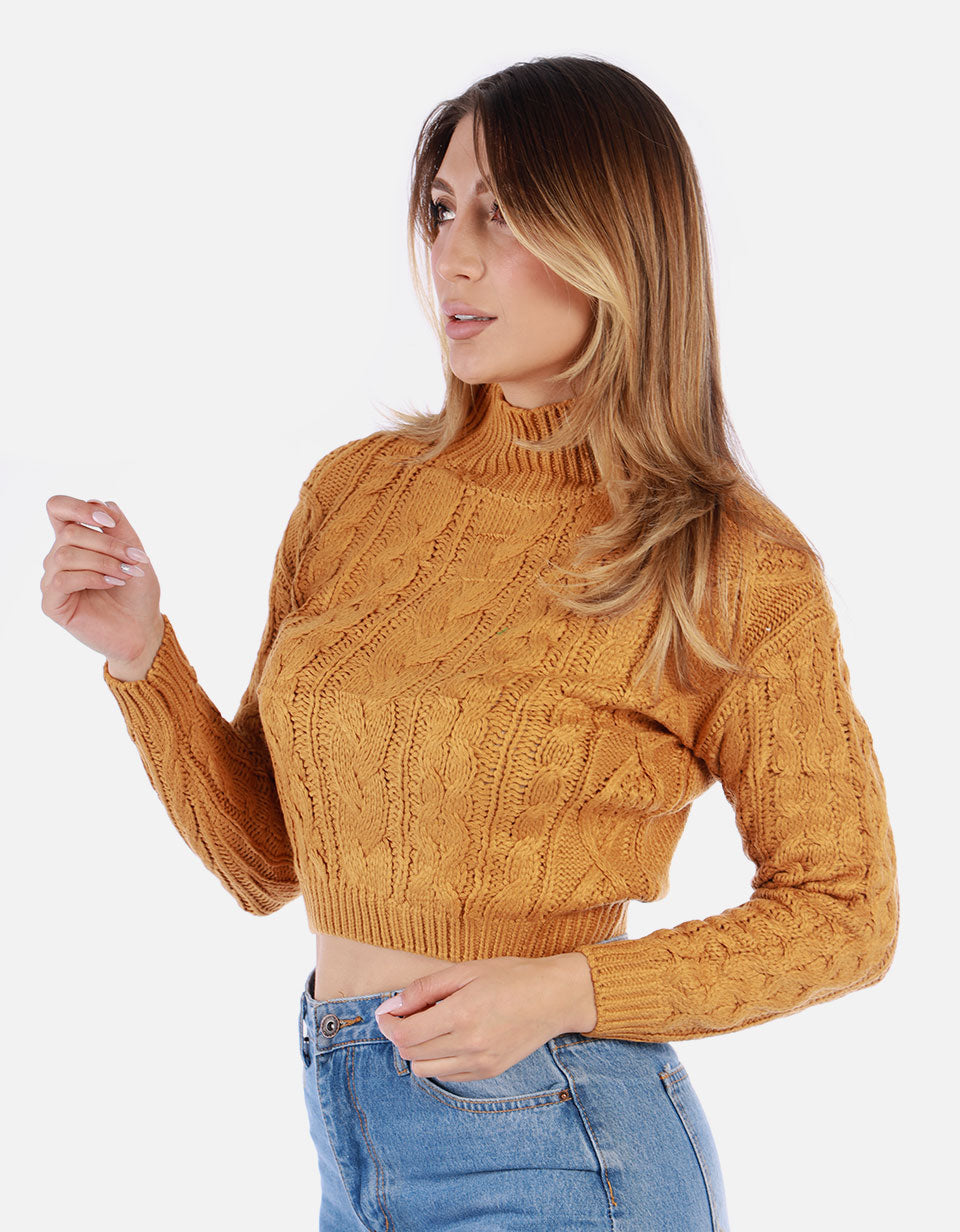 Suéter trenzado Mujer