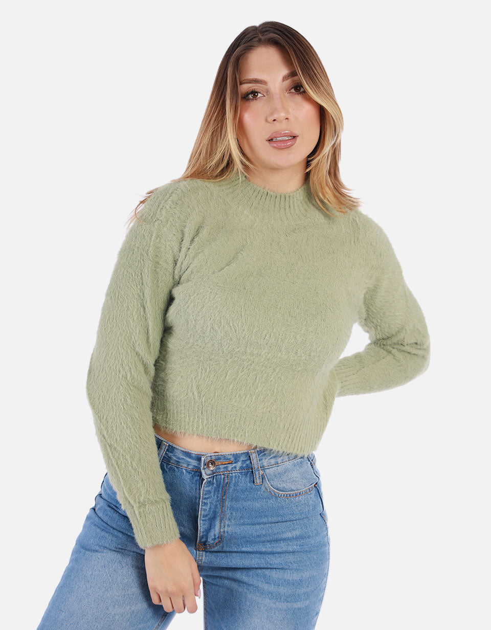 Suéter peludo Mujer