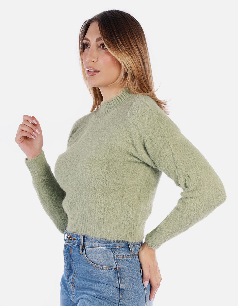 Suéter peludo Mujer