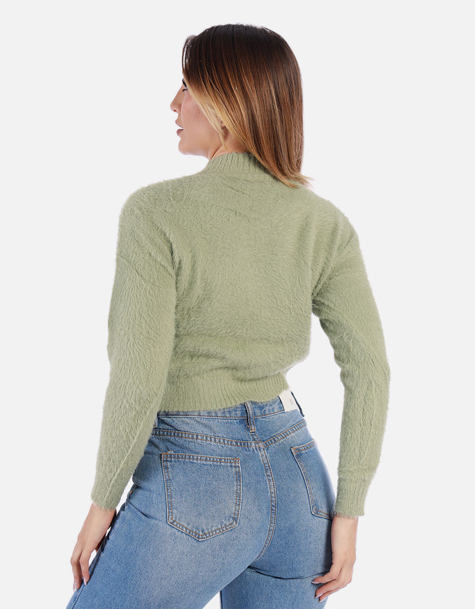 Suéter peludo Mujer