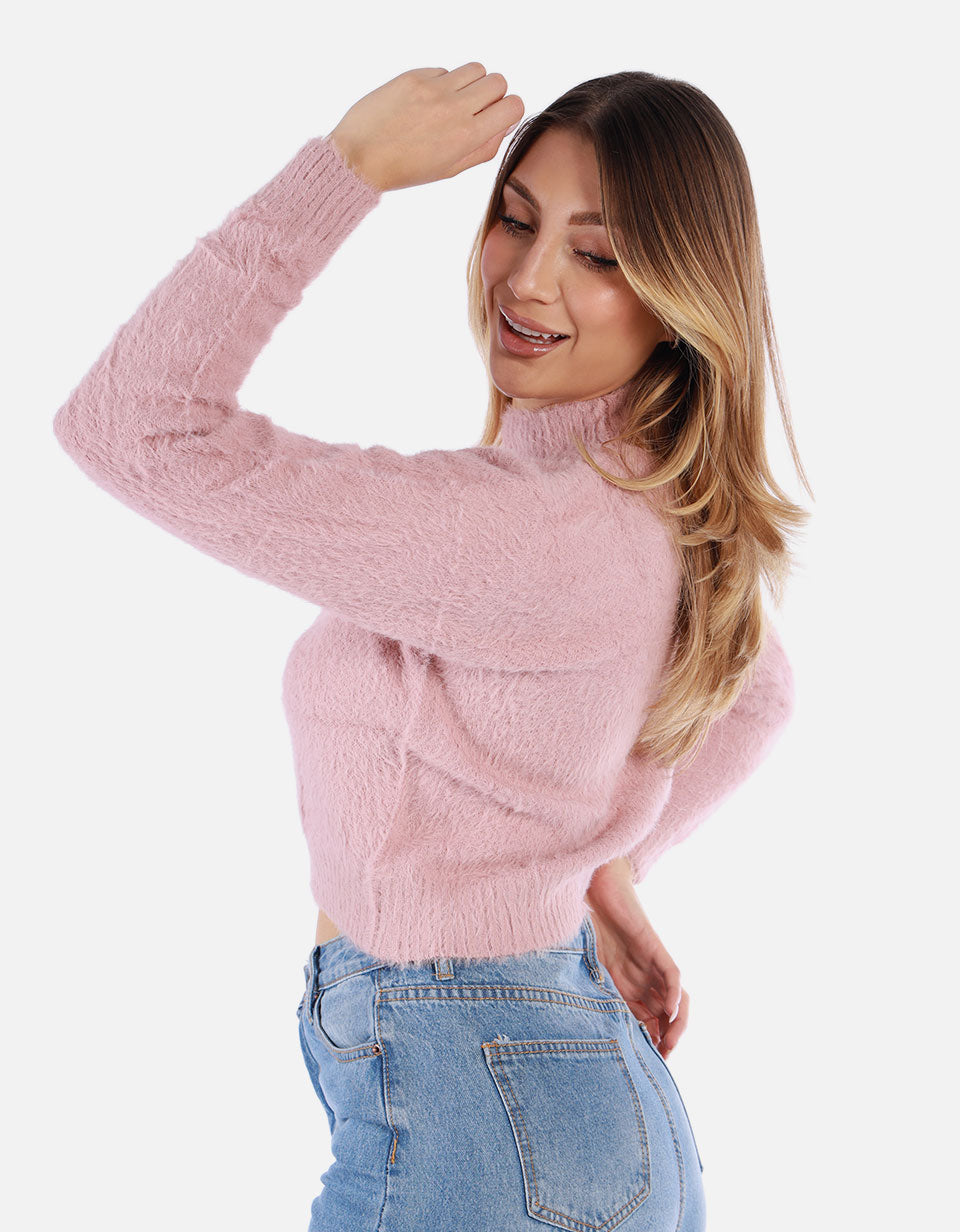 Suéter peludo Mujer