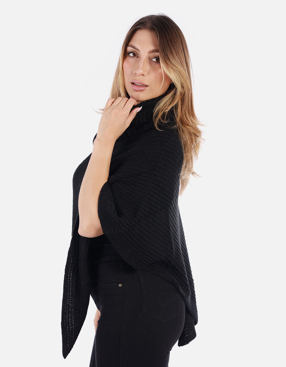 Ruana Tejida amplia Mujer