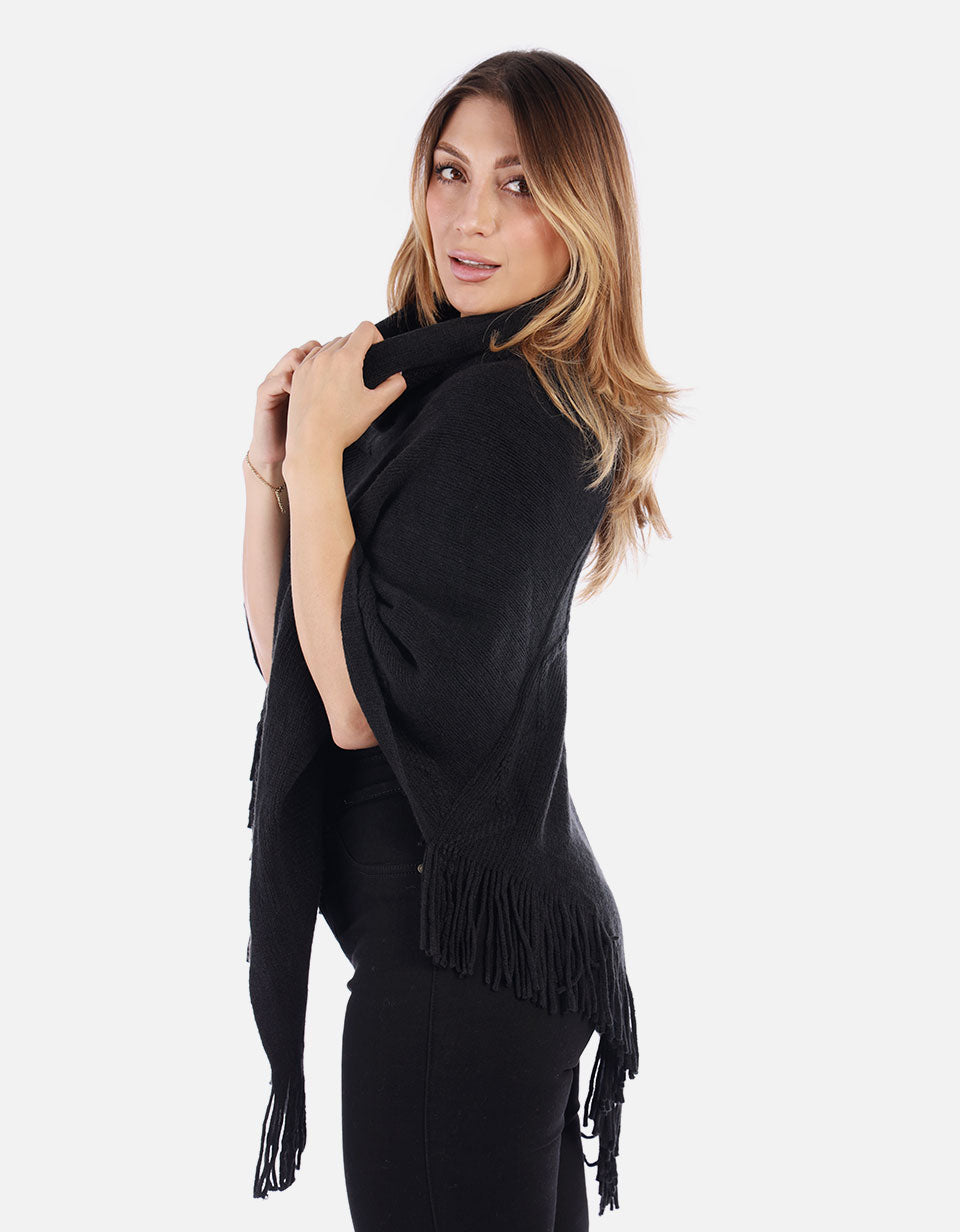 Ruana Tejida cuello alto Mujer