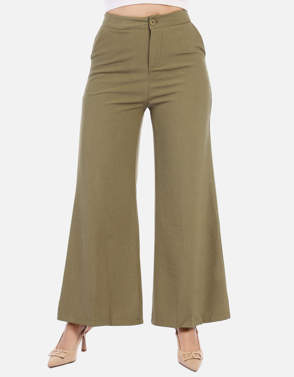 Pantalón Bota ancha verde Mujer