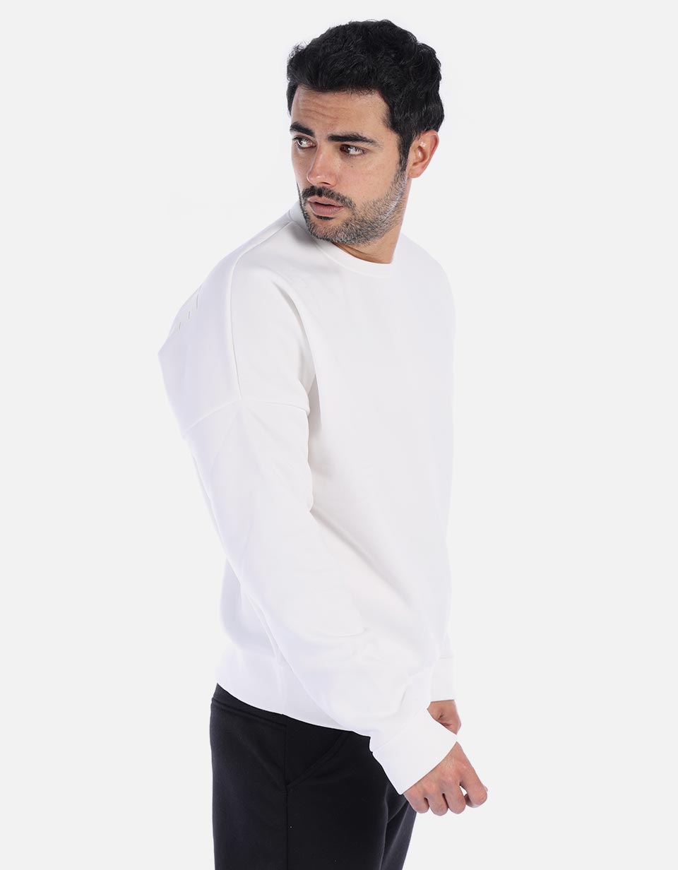 Hoodie unicolor de estampado trasero