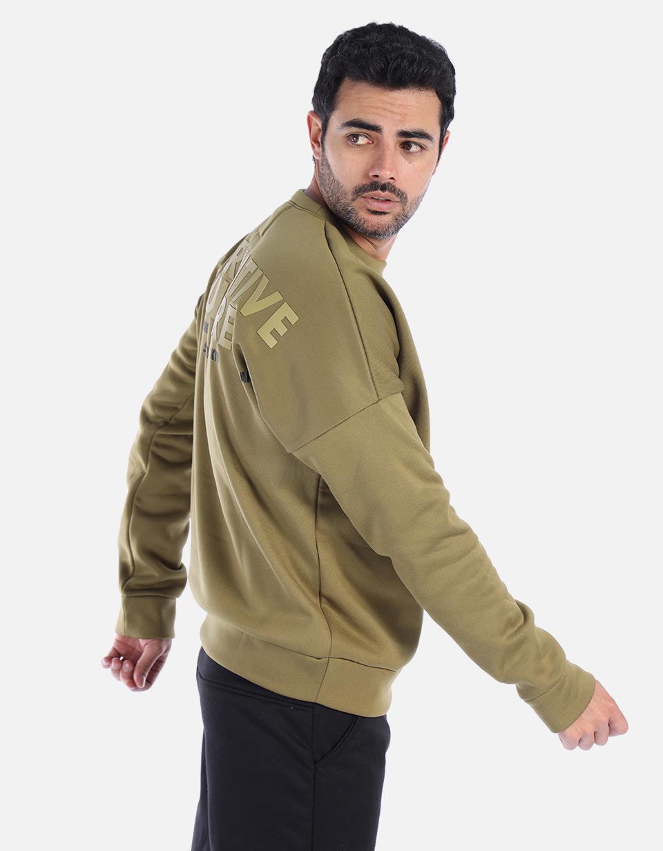 Hoodie unicolor de estampado trasero