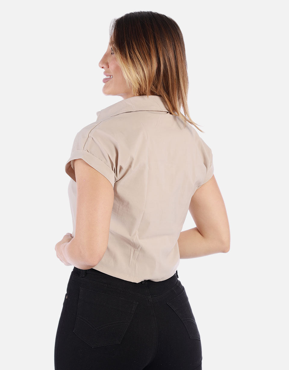 Blusa Mujer con Bolsillo decorado