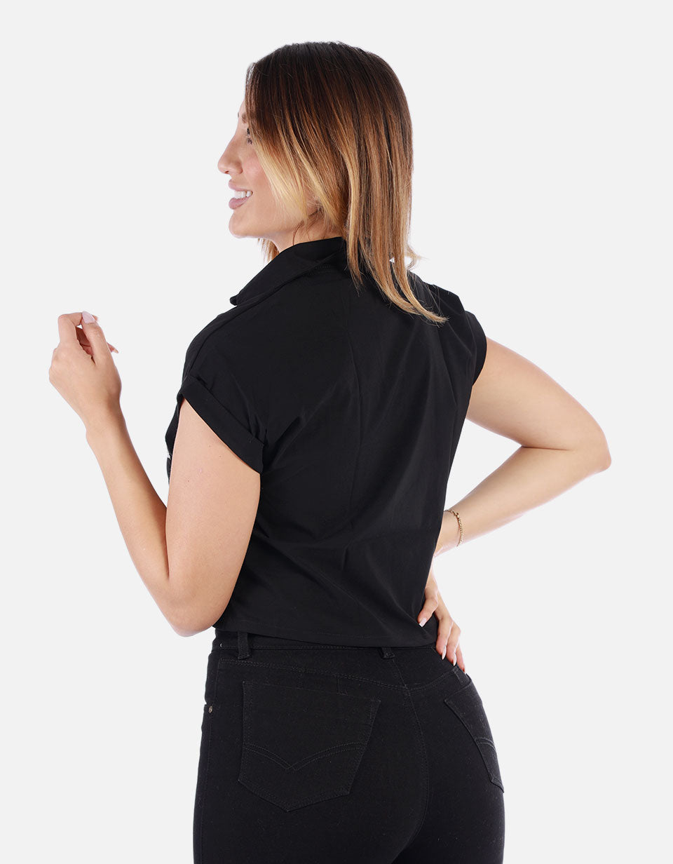 Blusa Mujer con Bolsillo decorado