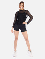 Short negro deportivo Mujer control abdomen