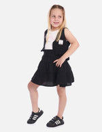 Conjunto camiseta y vestido enterizo para niña