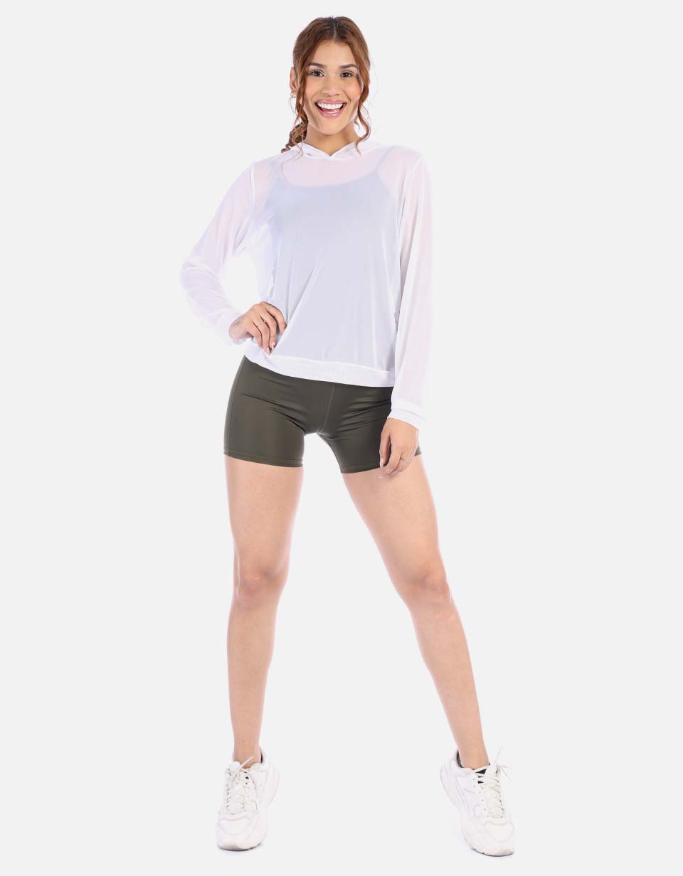 Short negro deportivo Mujer control abdomen