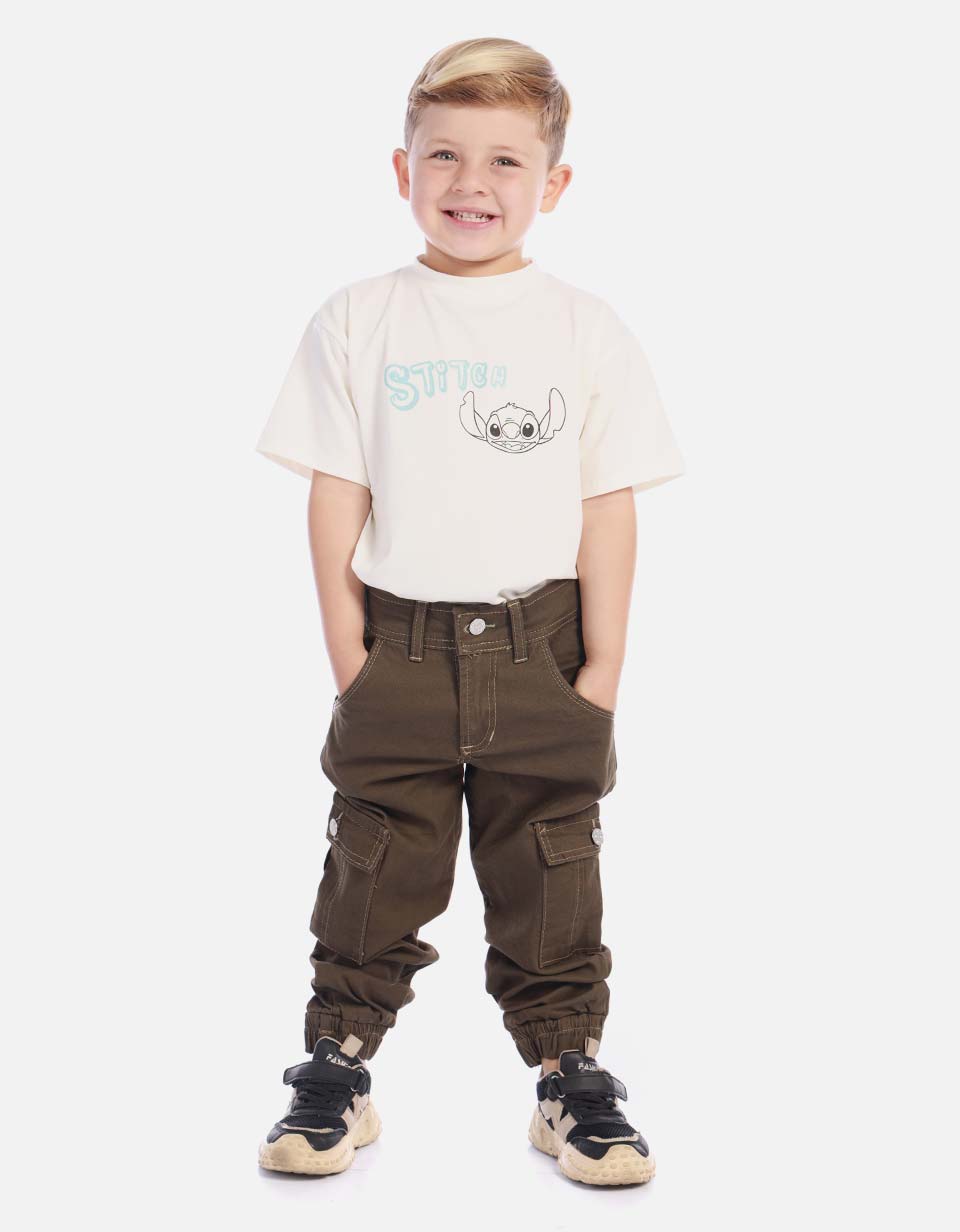Jogger cargo niño con cordón ajustable