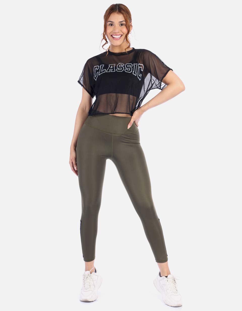 Leggins deportivo Mujer con pretina alta y portección UV