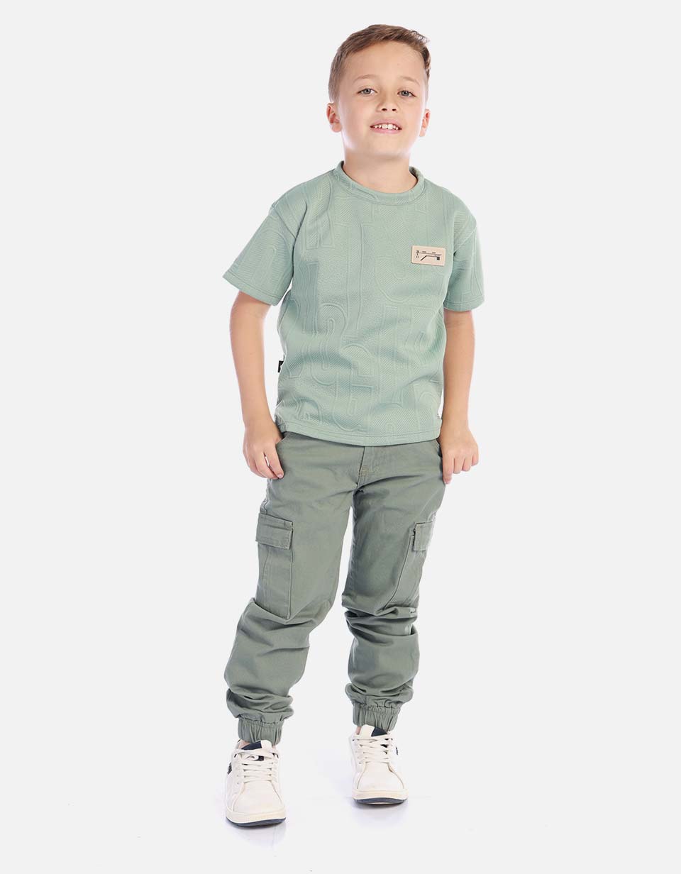 Jogger cargo niño con cordón ajustable