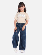 Jean flores para niña cómodo y encantador