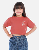 Camisa para niña con estampado de conejo