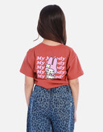 Camisa para niña con estampado de conejo