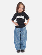 Jean corazones niña moderno y cómodo