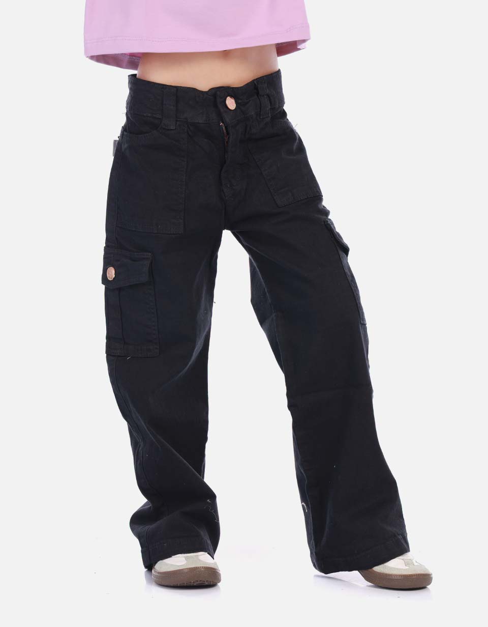 Pantalón en drill para niña cómodo y resistente