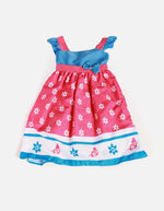 Vestido floral con lazo y tiras rizadas