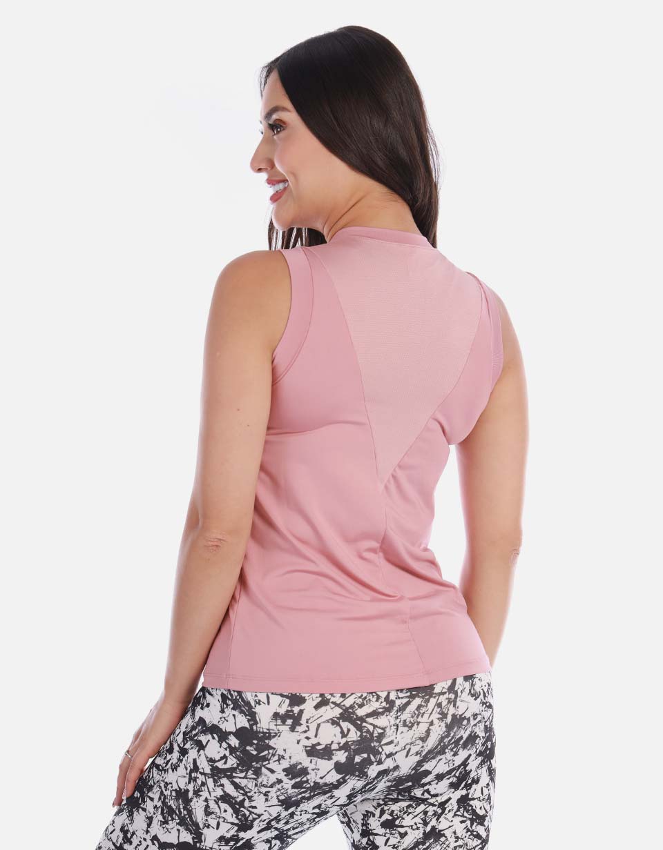 Camiseta deportiva mujer espalda cruzada