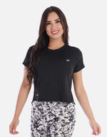 Camiseta deportiva mujer fit con tejido suave