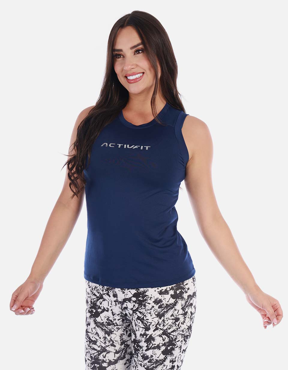 Camiseta deportiva mujer espalda cruzada