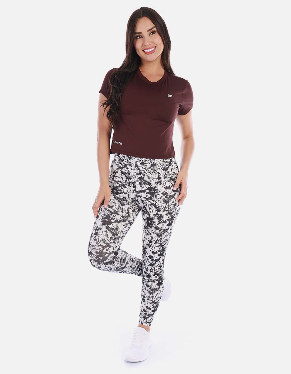 Camiseta deportiva mujer fit con tejido suave