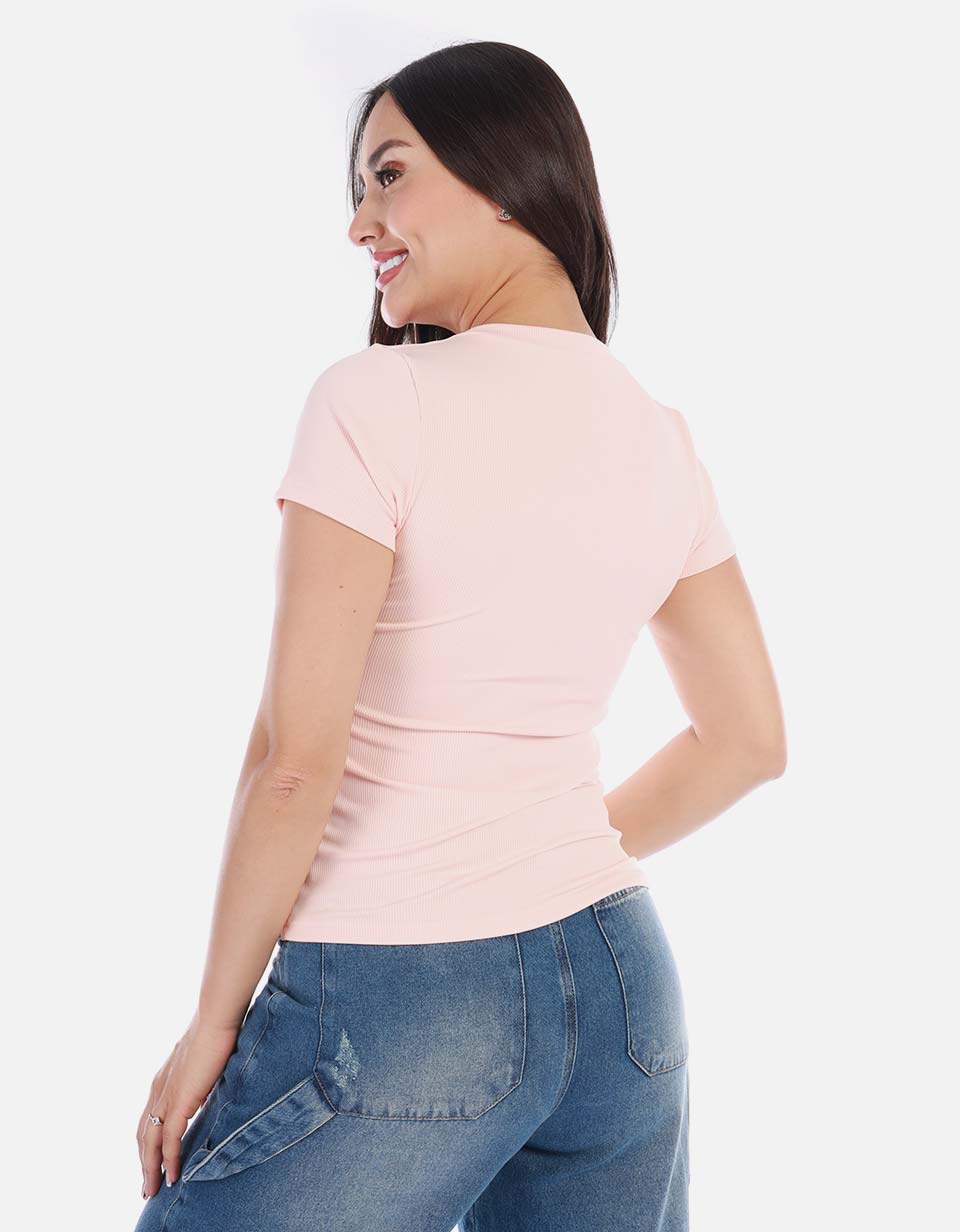 Camiseta cuello V mujer Arequipe