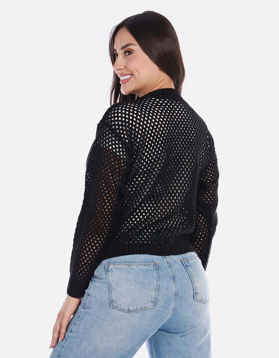 Buzo calado mujer diseño romántico