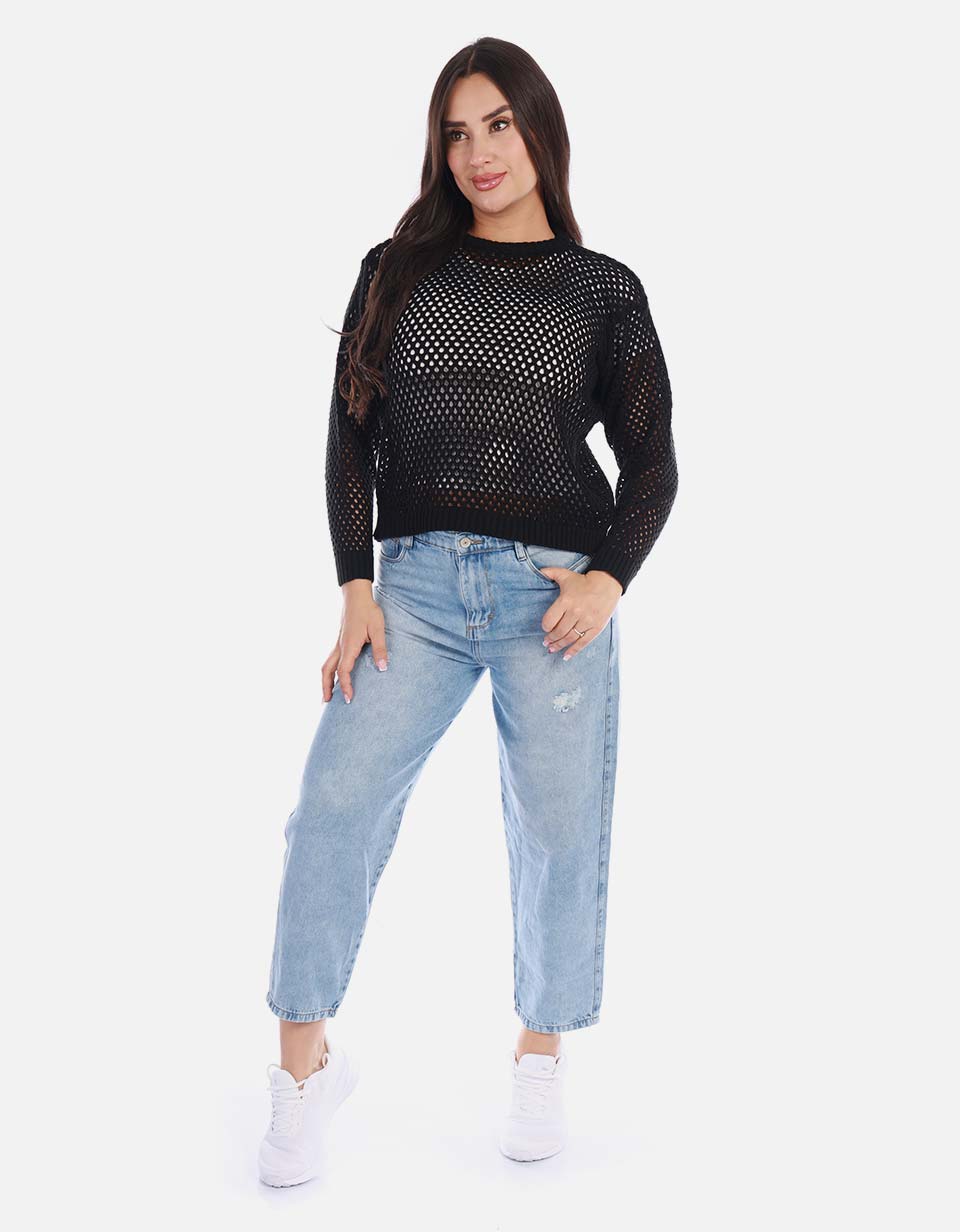 Buzo calado mujer diseño romántico