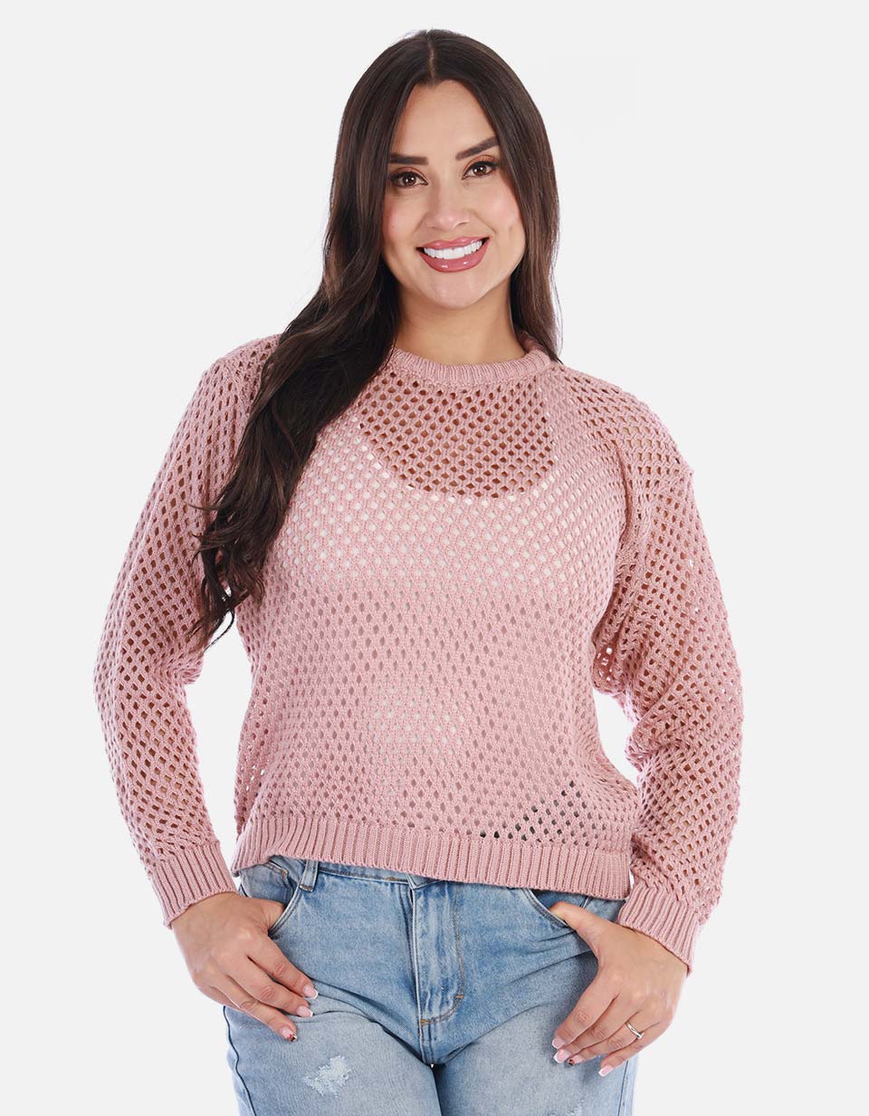 Buzo calado mujer diseño romántico