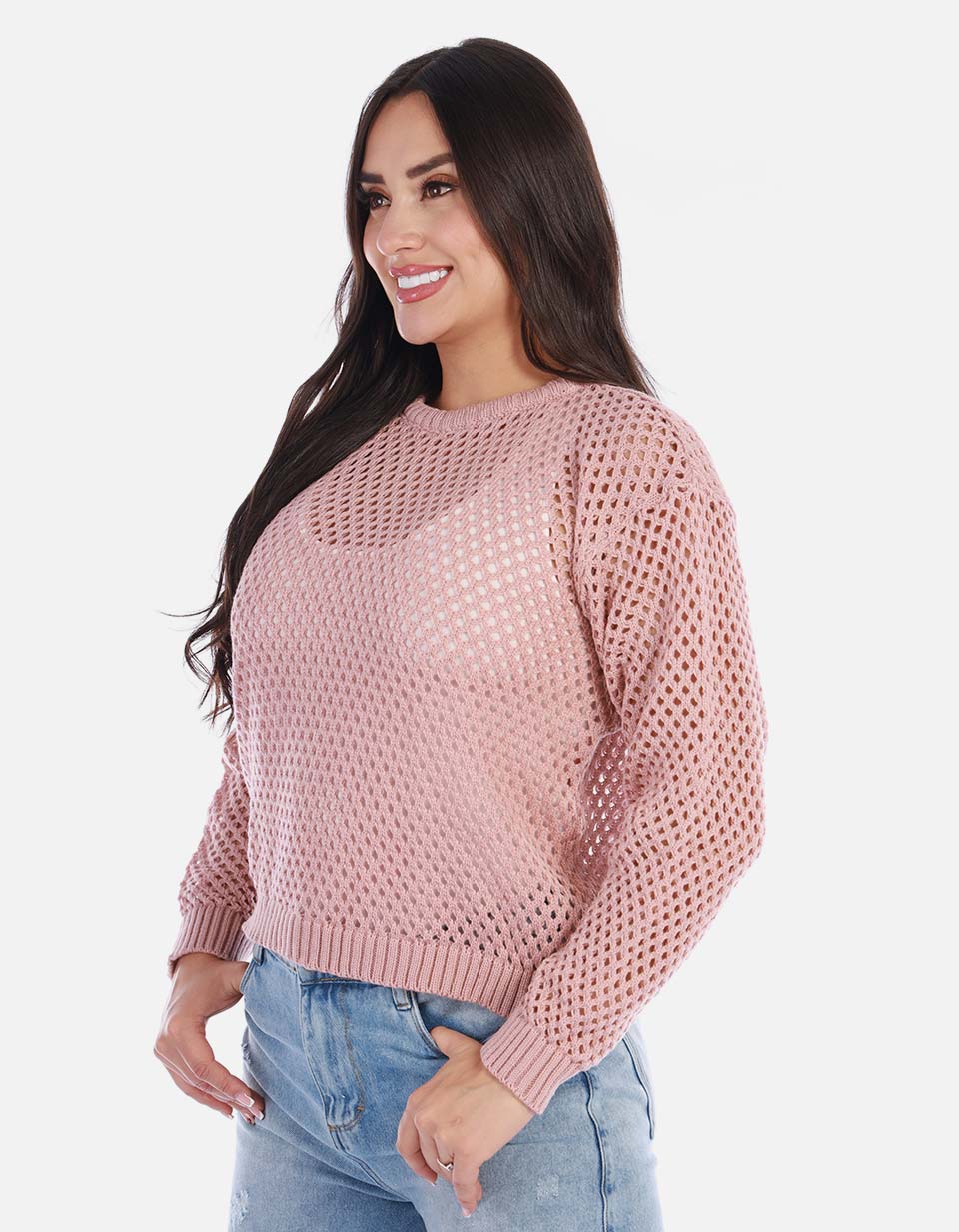 Buzo calado mujer diseño romántico