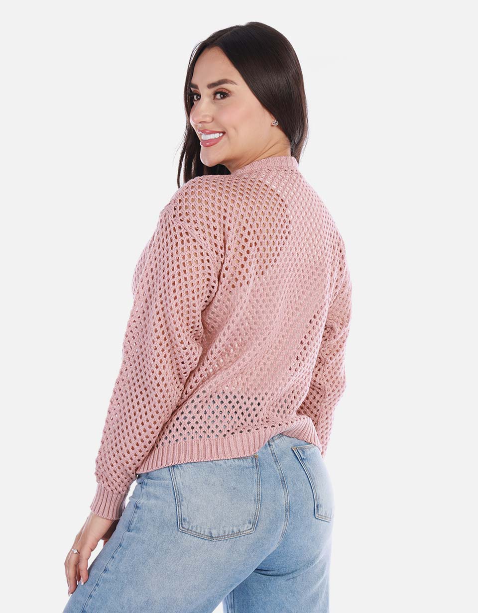 Buzo calado mujer diseño romántico
