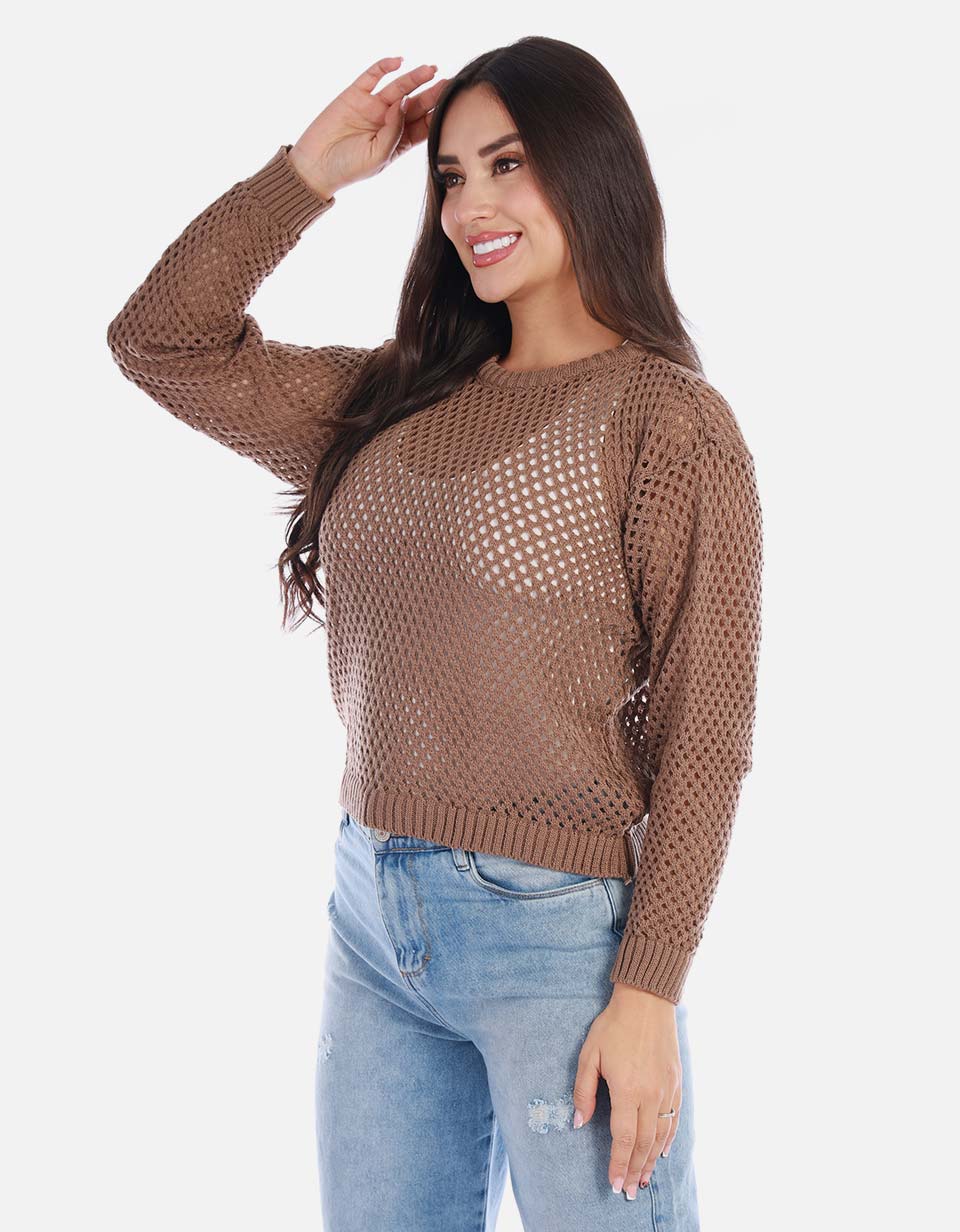 Buzo calado mujer diseño romántico