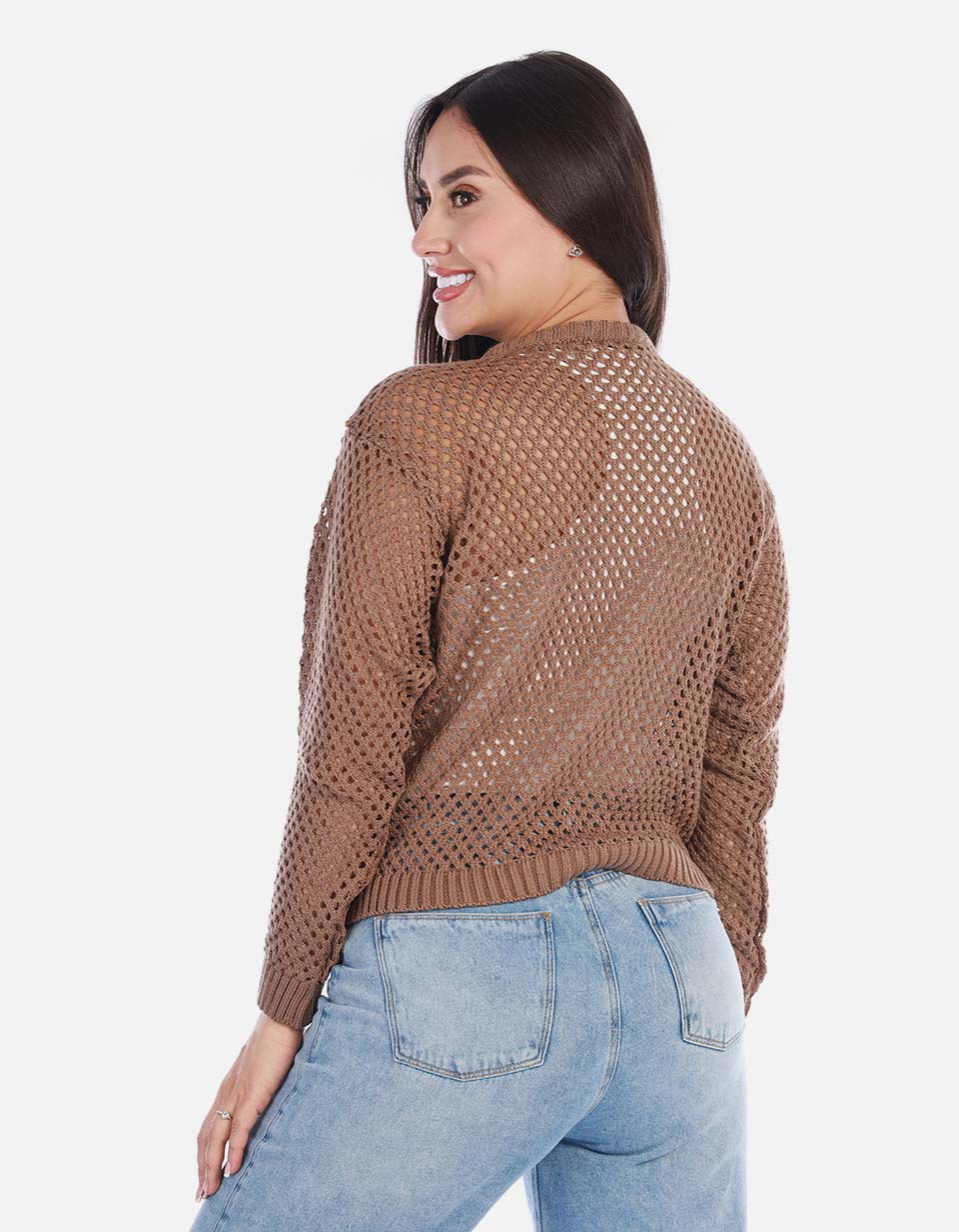 Buzo calado mujer diseño romántico