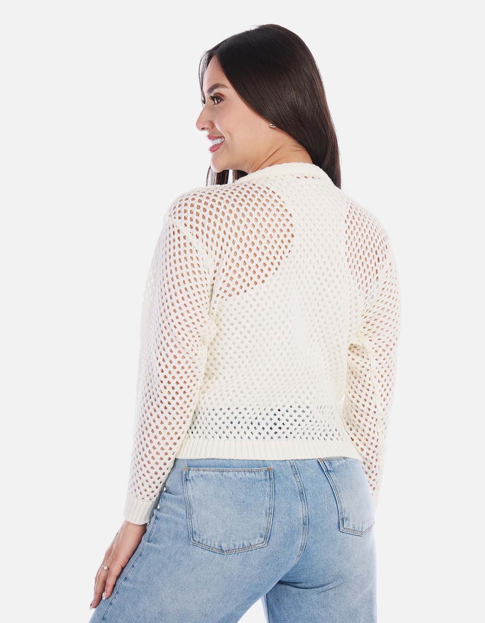 Buzo calado mujer diseño romántico
